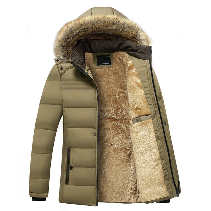 Men's Thermal Parka with cozy faux fur lining and removable hood Mune Fashion