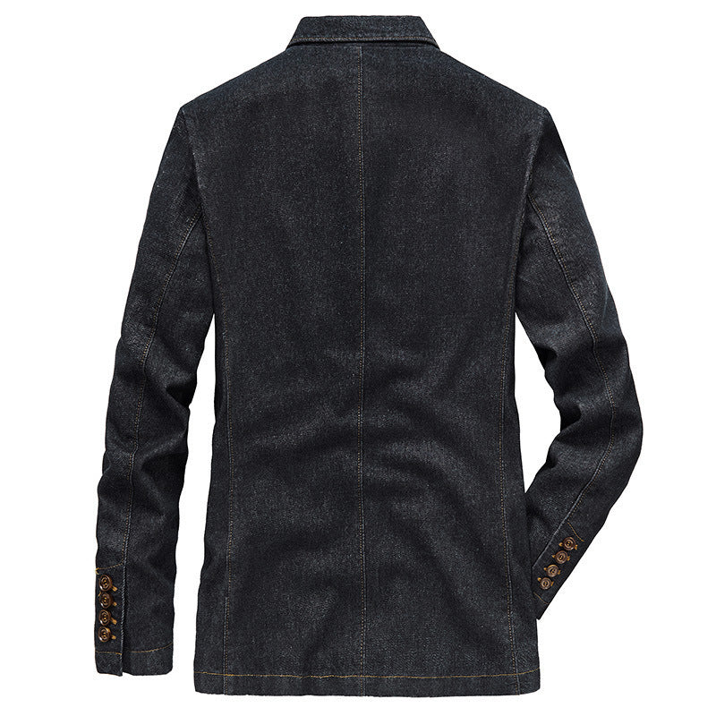 Men's Stylish Denim Blazer Jacket Mune Fashion