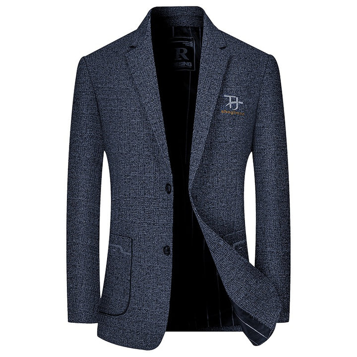 Men's Modern Single-Breasted City Blazer with Patch Pockets and Light Half Lining Mune Fashion
