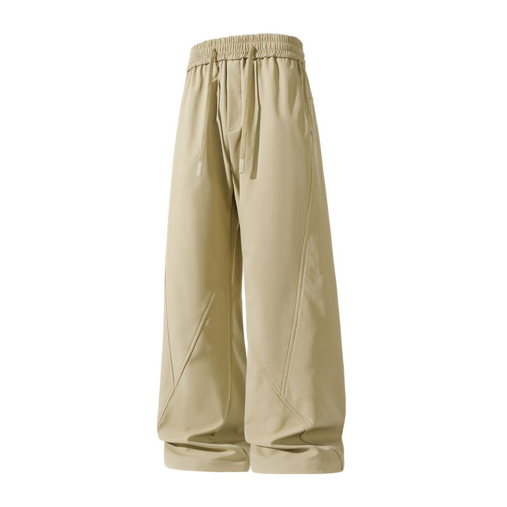 Damen Weite Culotte-Jogginghose mit elastischem Bund, Tunnelzug und dekorativen Nahtpaneelen Mune Fashion