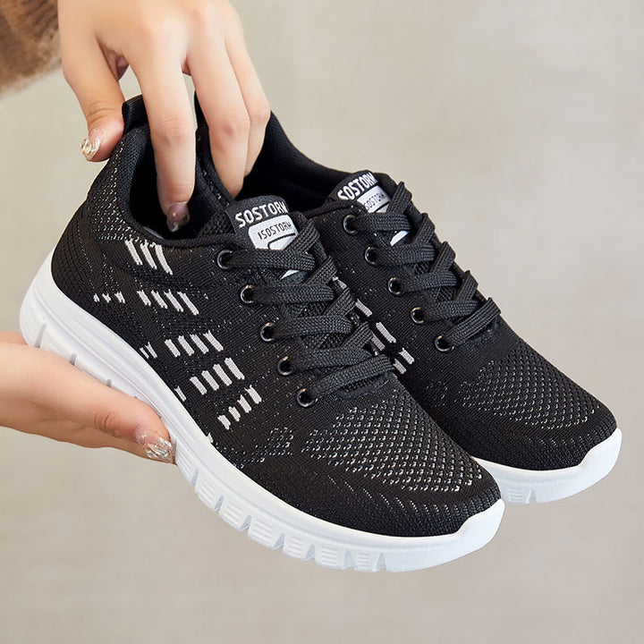 Women's nan flexible knit-fit sneaker with elastic sock shoe, cushioning honeycomb EVA midsole and pull tab Mune Fashion