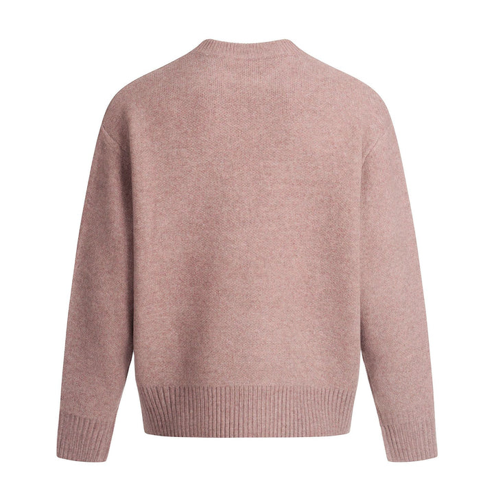 Unisex Large Round Neck Sweater made of soft fine knit with ribbed hem Mune Fashion
