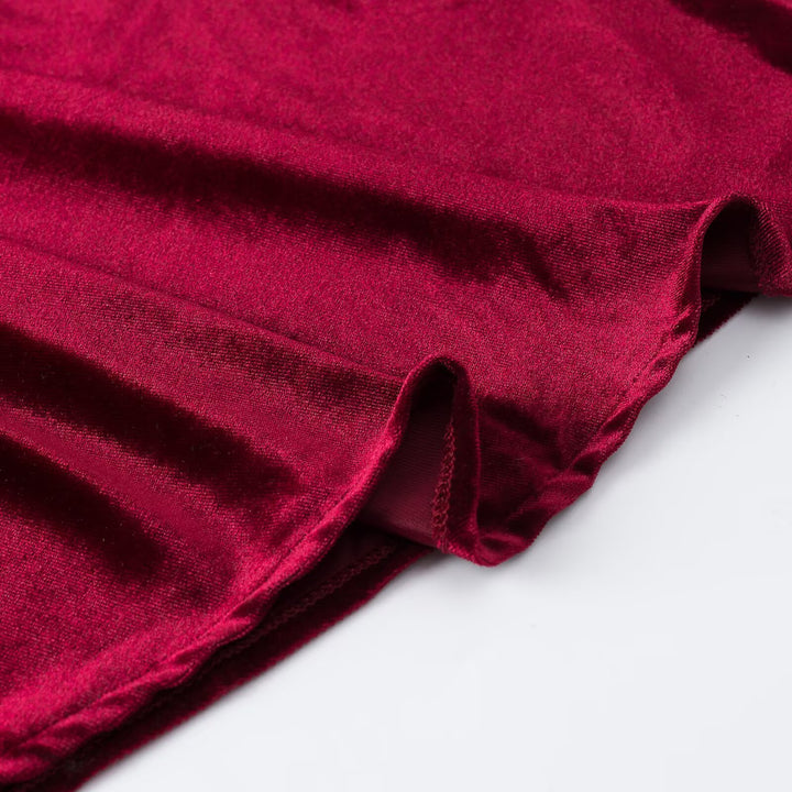Women's maxi dress made of satin with a waterfall neckline and strap binding at the back Mune Fashion