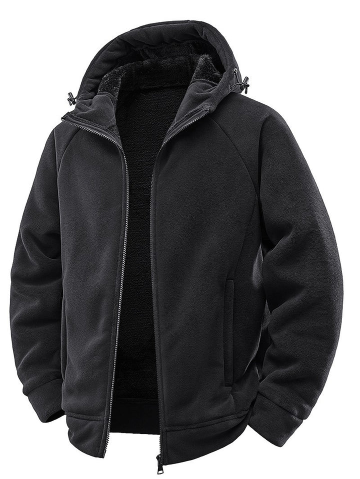 Men's Padded Hooded Fleece Jacket with Teddy Lining and Full-Length Zip Mune Fashion