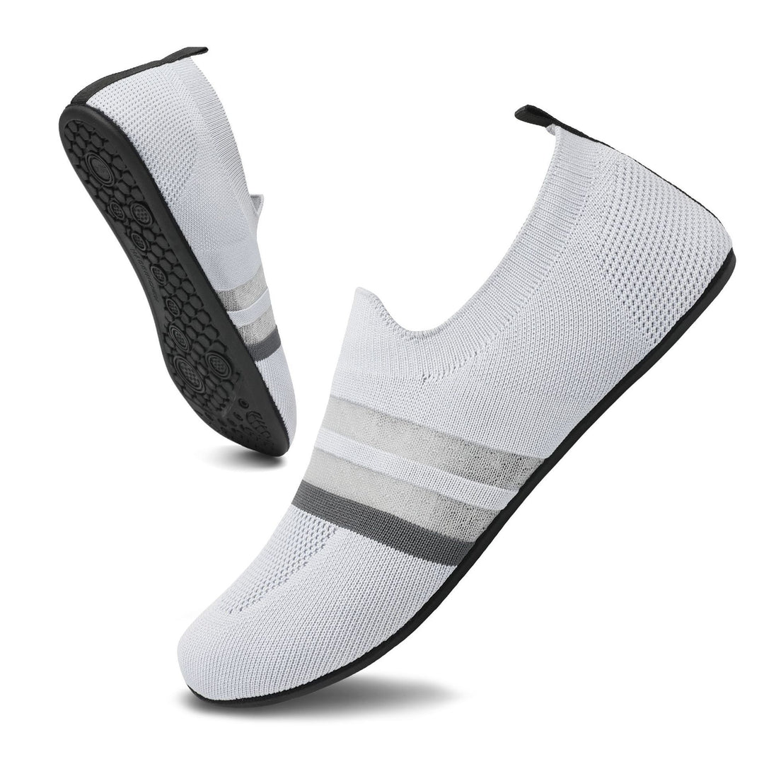 Ladies nan ultra-flexible knitted ballerina with sock-like shaft, elastic entry and non-slip flex sole Mune Fashion