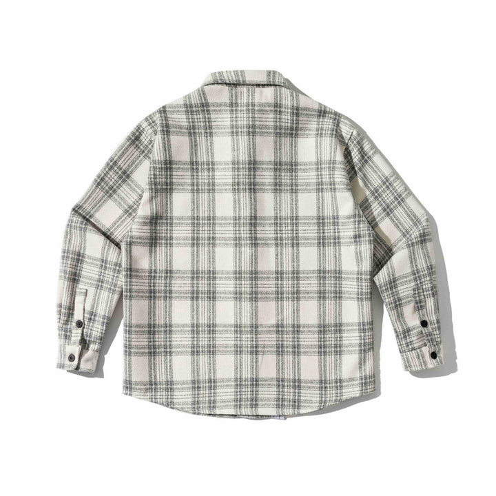 Men's Checked Teddy Fleece Overshirt with Chest Pocket Mune Fashion