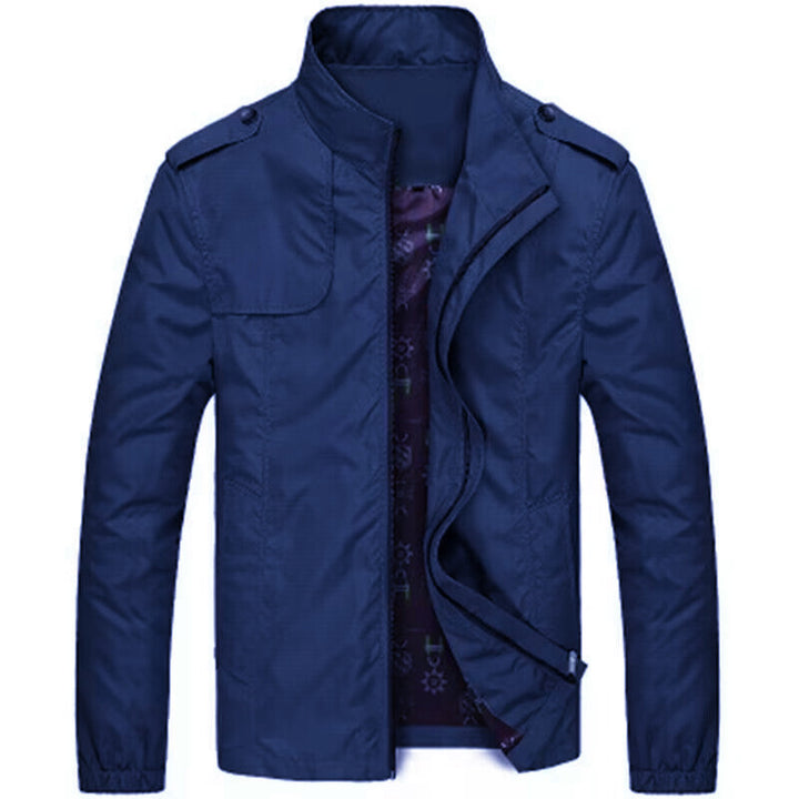 Men's lightweight utility field jacket with stand-up collar and epaulettes Mune Fashion
