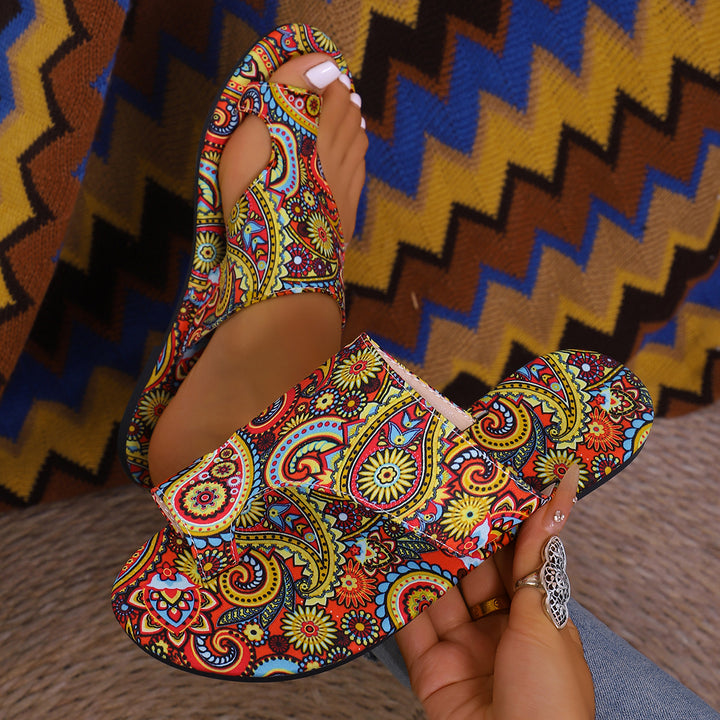 Ladies Boho Flip-Flop Sandals with Ergonomic Footbed Mune Fashion