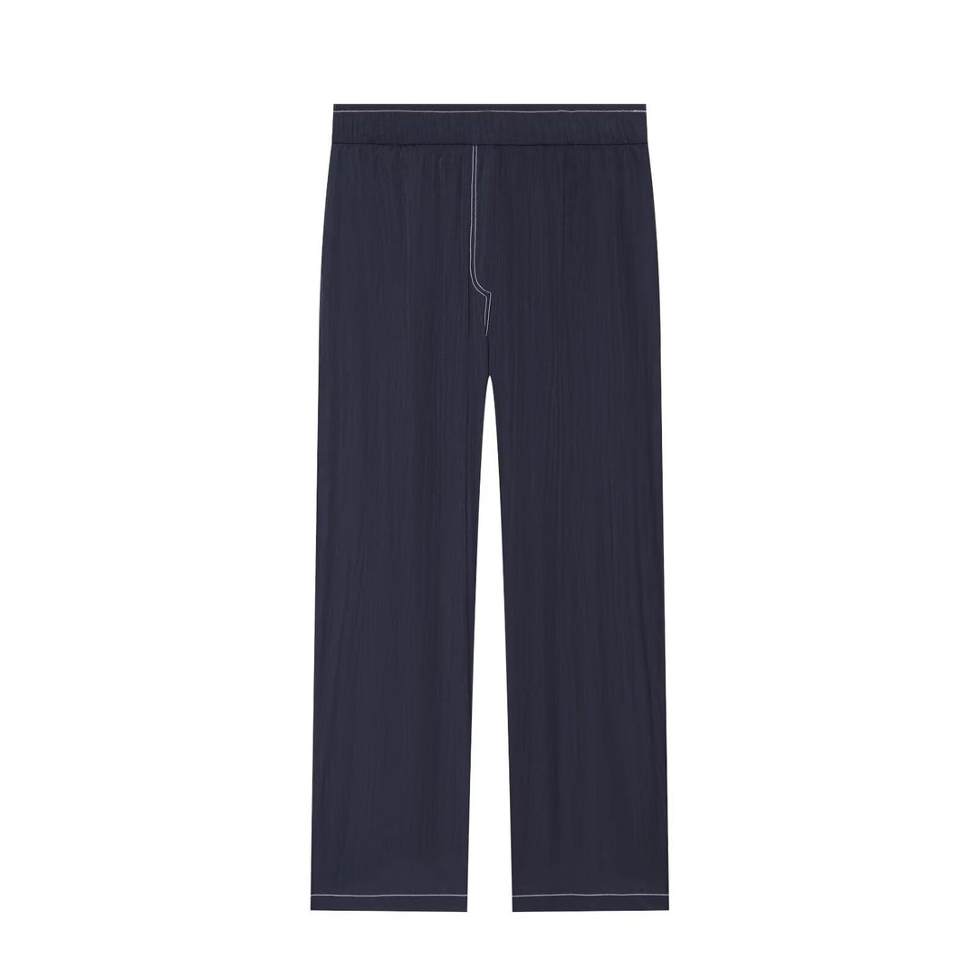 Women's Relax Lounge Pants made of Crêpe Viscose with Wide Leg and Elastic Waist Mune Fashion