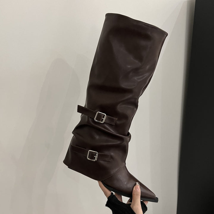 Women Elegant and Versatile Over-the-Knee Boots Mune Fashion