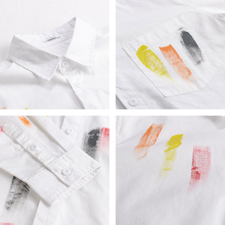 Unisex Printed Cotton Overshirt in Artist Print with Chest Pocket Mune Fashion