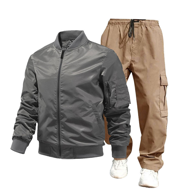 Men's Urban Bomber Jacket and Cargo Pants Set Mune Fashion