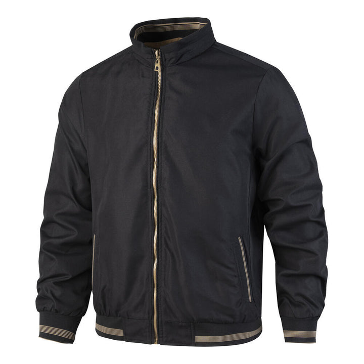 Men's sporty bomber jacket with high collar and practical pockets Mune Fashion