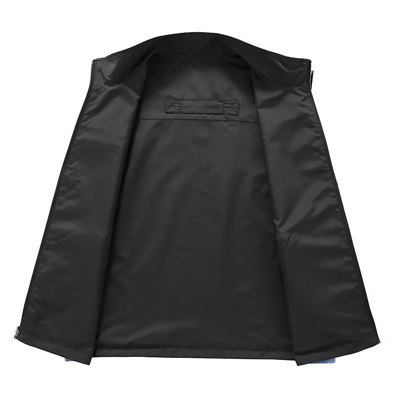 Men's Sleeveless Softshell Vest with Two-Way Zipper and Multifunctional Pockets Mune Fashion