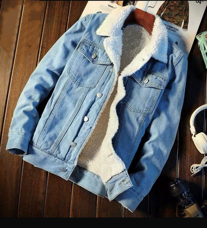 Men's denim jacket with soft lining Mune Fashion