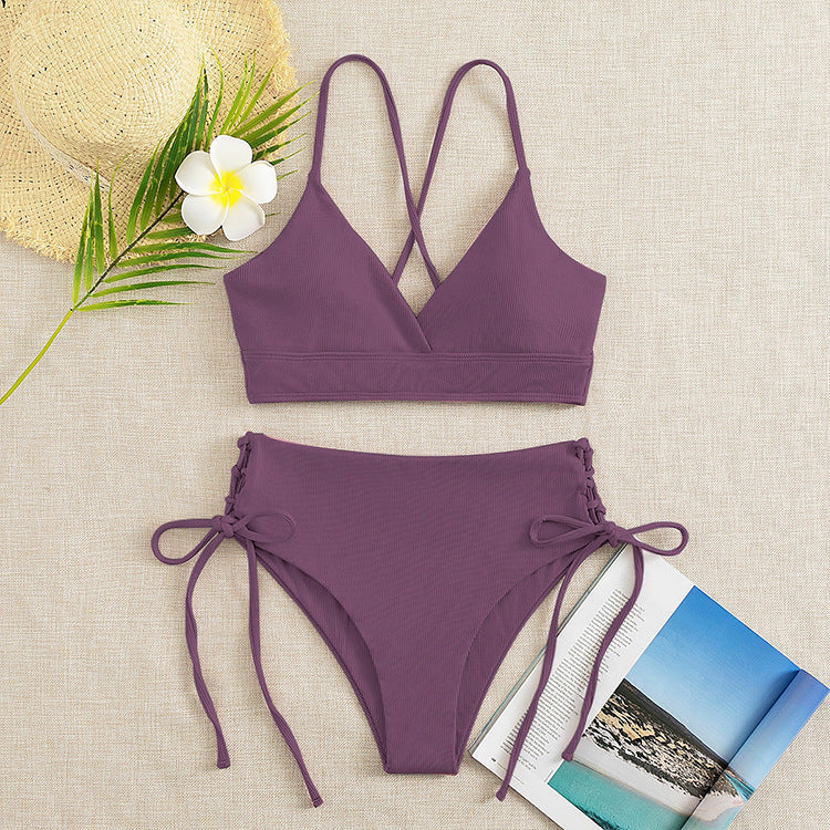 Women's High-Cut Bikini with Adjustable Straps Mune Fashion