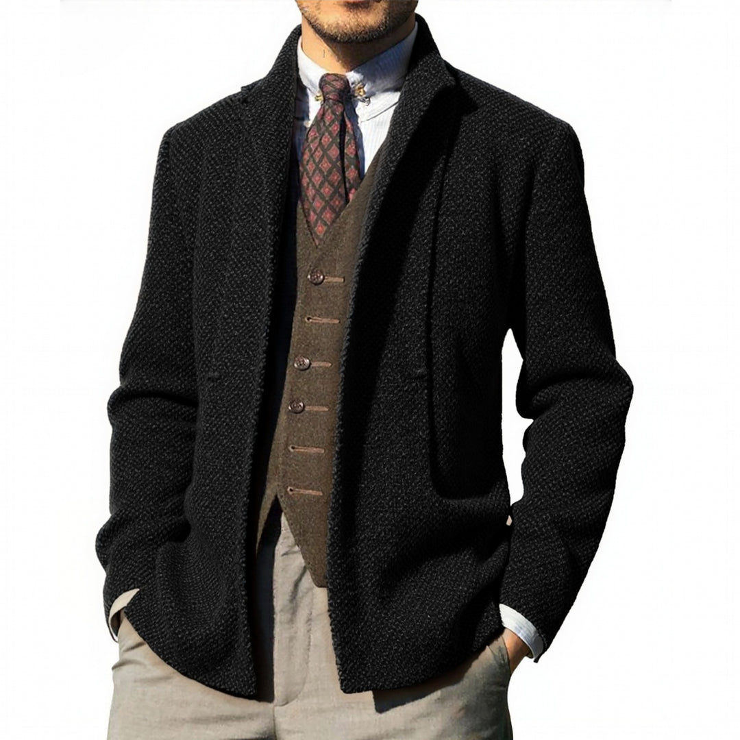 Men's structured wool blend coat with shawl collar and tailored fit Mune Fashion