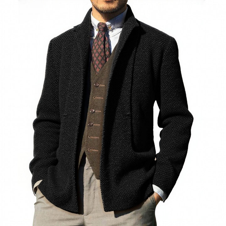 Men's structured wool blend coat with shawl collar and tailored fit Mune Fashion