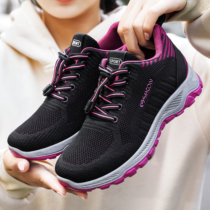 Men's nan multifunctional knitted sports shoe with quick-lace closure, shock-absorbing EVA midsole, and grippy trail outsole Mune Fashion