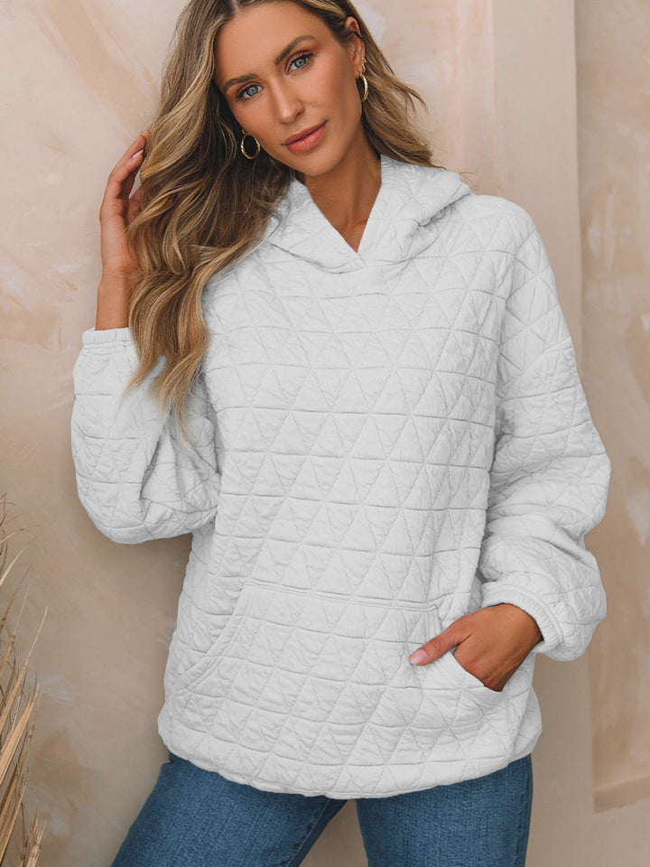 Women's Padded Quilted Hoodie with Kangaroo Pocket Mune Fashion