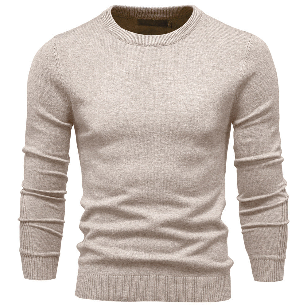 Men's nano minimalist round neck fine knit with flat shoulder seam and ribbed cuffs Mune Fashion