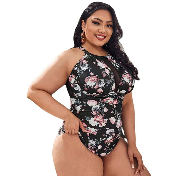 Ladies High Quality Swimsuit with Floral Accents Mune Fashion