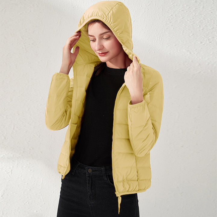Women's Tailored Ultralight Padded Jacket with Stand-Up Collar and Slim Silhouette Mune Fashion