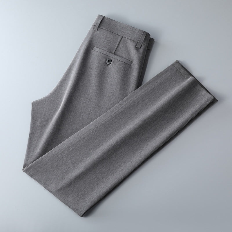 Men's slim-fit suit trousers made of stretch twill with straight leg Mune Fashion