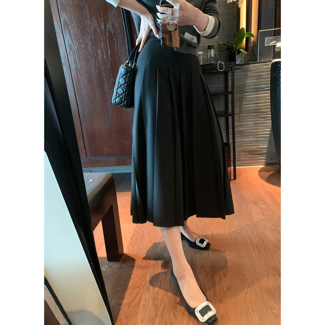 Women Elegant Pleated Skirt Mune Fashion