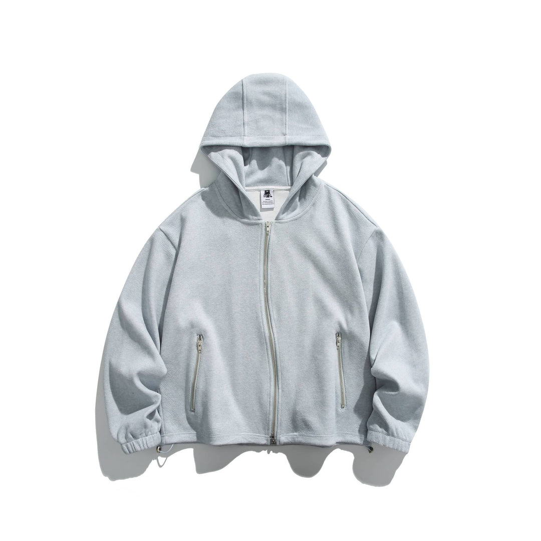 Unisex Lightweight Zip Hoodie Jacket with Zipper Pockets and Adjustable Hem Mune Fashion