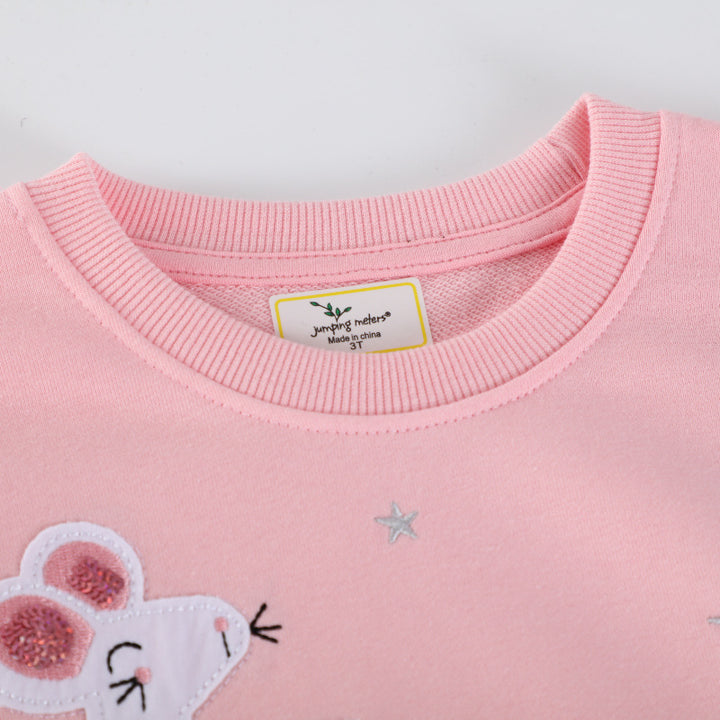 Girls sweatshirt with tulle skirt and cute animal embroidery Mune Fashion