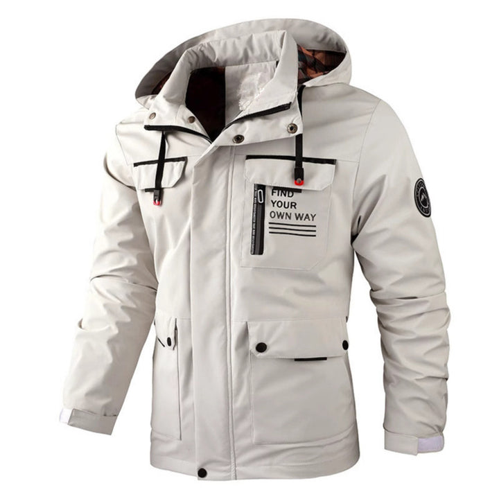 Men's water-repellent utility parka with hood, multiple pockets, and wind protection Mune Fashion