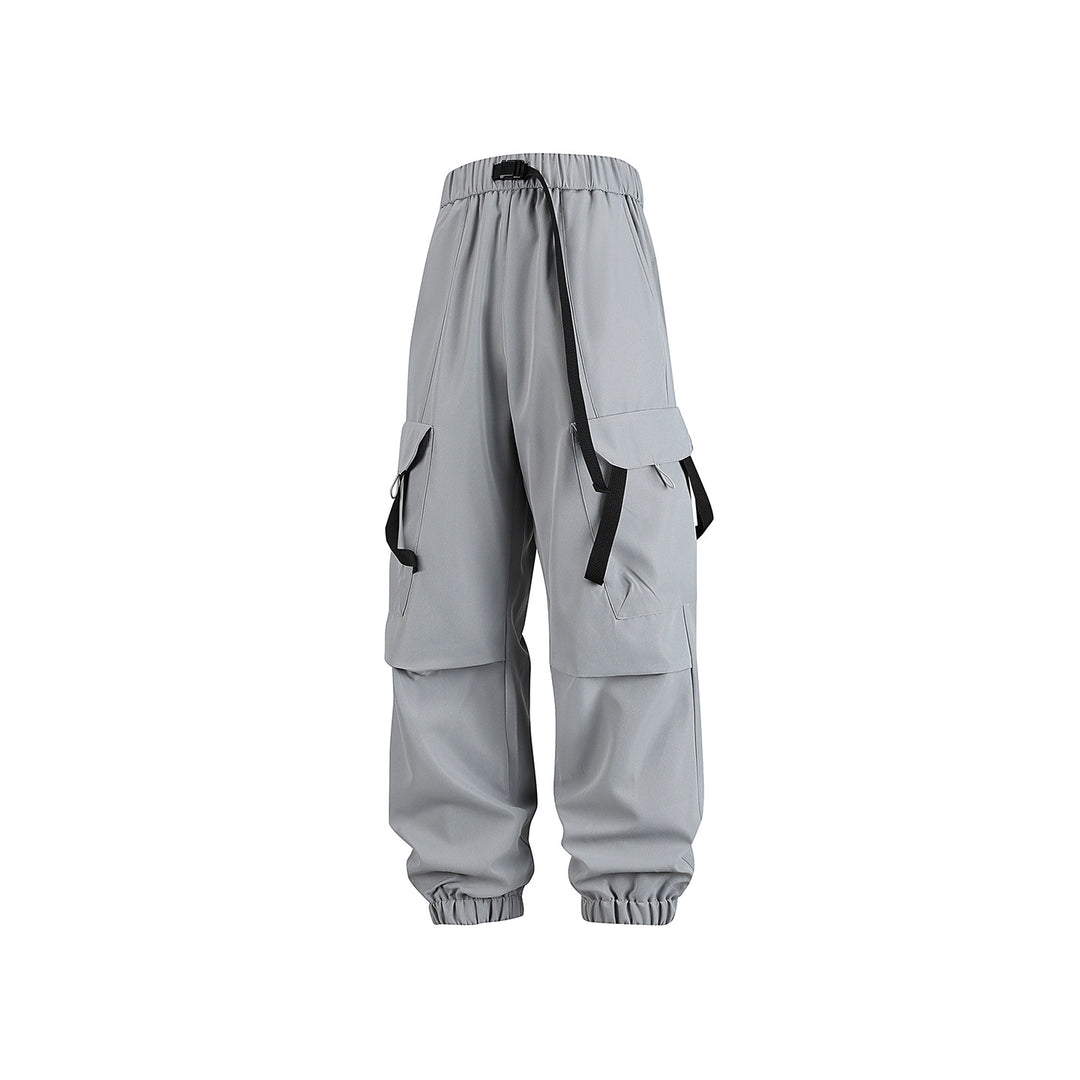 Men's utility cargo jogger pants with elastic waistband, flap pockets and adjustable straps Drune