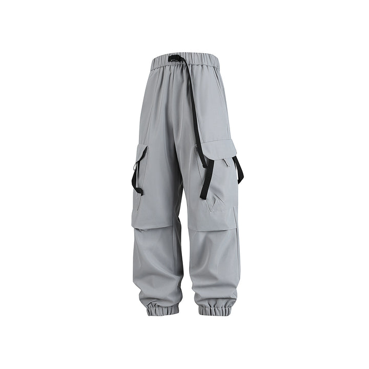 Men's utility cargo jogger pants with elastic waistband, flap pockets and adjustable straps Drune