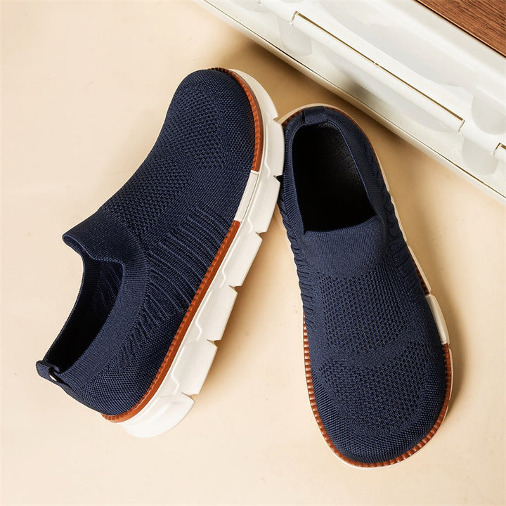 Men's Lightweight Knit Slip-On Sneaker with Memory Foam Comfort and Flexible Profile Sole Mune Fashion