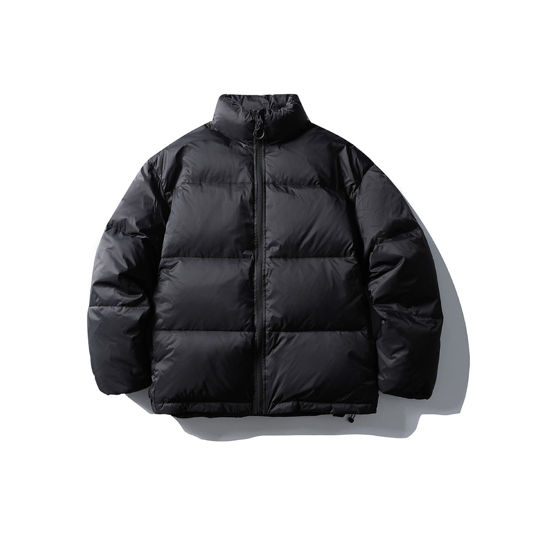 Unisex Boxy-padded short jacket with high stand-up collar and water-repellent shell Mune Fashion