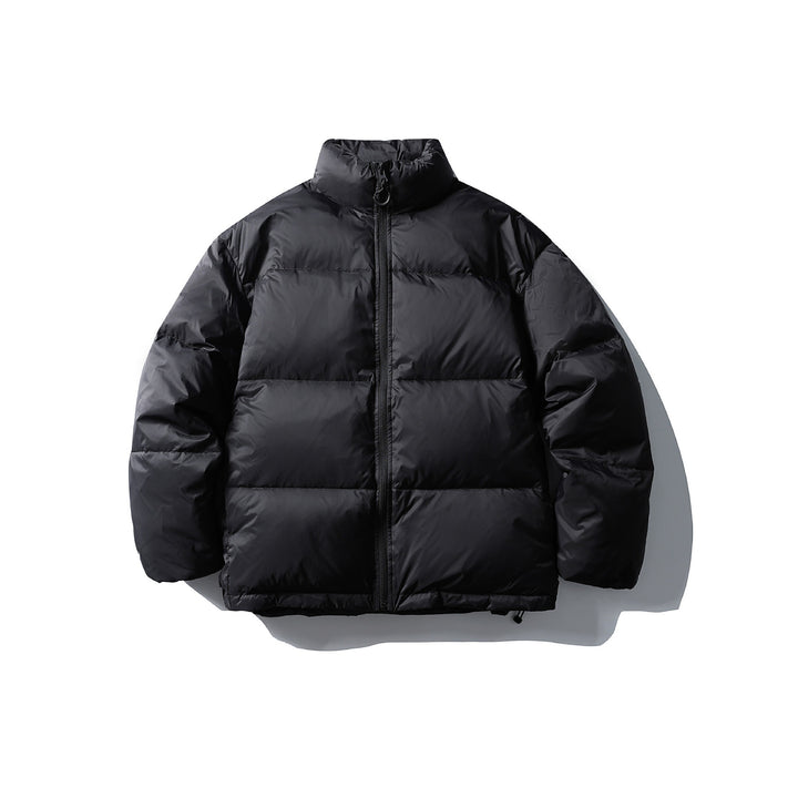 Unisex Boxy-padded short jacket with high stand-up collar and water-repellent shell Mune Fashion