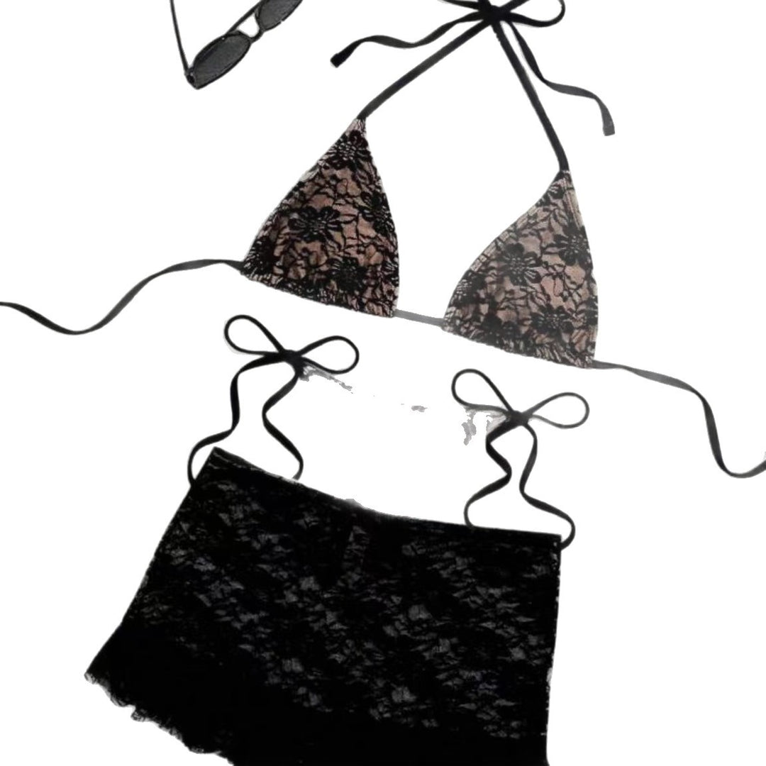 Ladies lace bikini with ruffles Mune Fashion