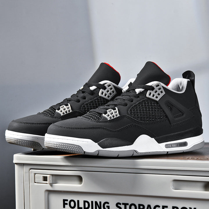 Men's retro-urban high-top sneakers with mesh panel, reinforced heel cap, and cushioning air unit Mune Fashion