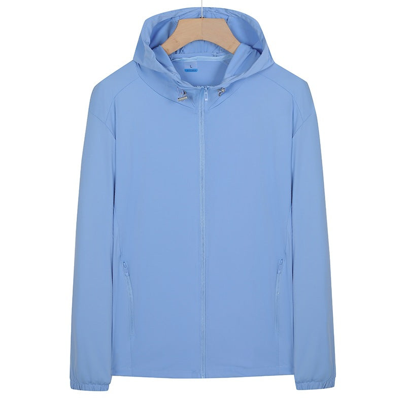 Unisex Lightweight wind and water-repellent hooded transitional jacket with full zipper, zippered pockets & elastic cuffs Mune Fashion