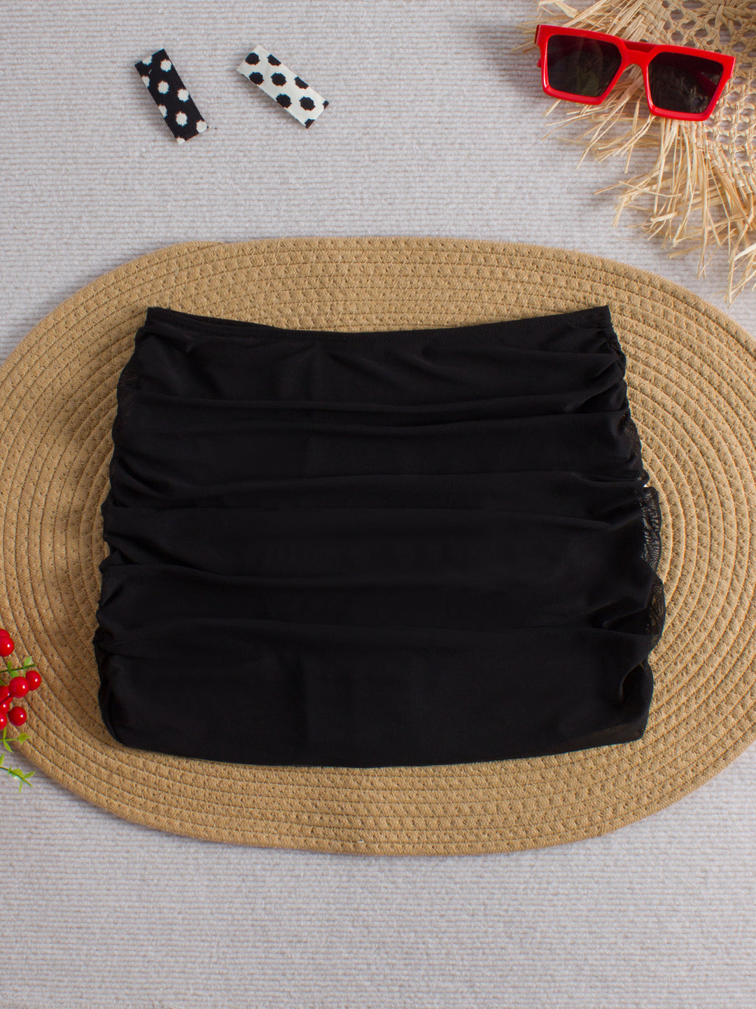 Ladies wrap skirt with low waistband and gathering Mune Fashion