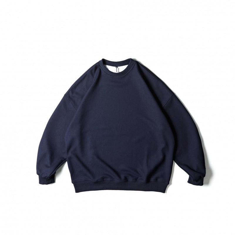 Unisex Loose-Fit Sweatshirt with Waffle Structure, Crew Neck and Ribbed Cuffs Mune Fashion