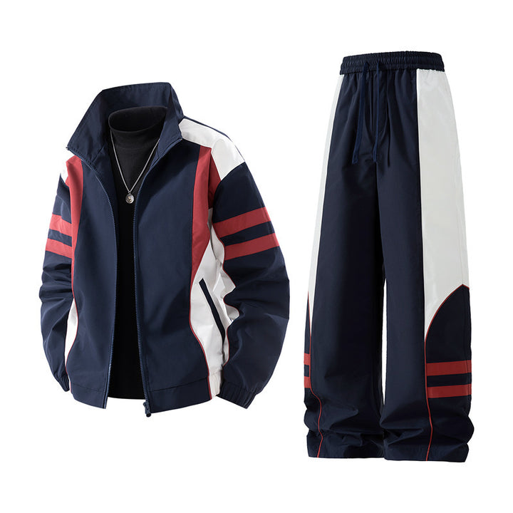 Men's sporty tracksuit with high collar Mune Fashion