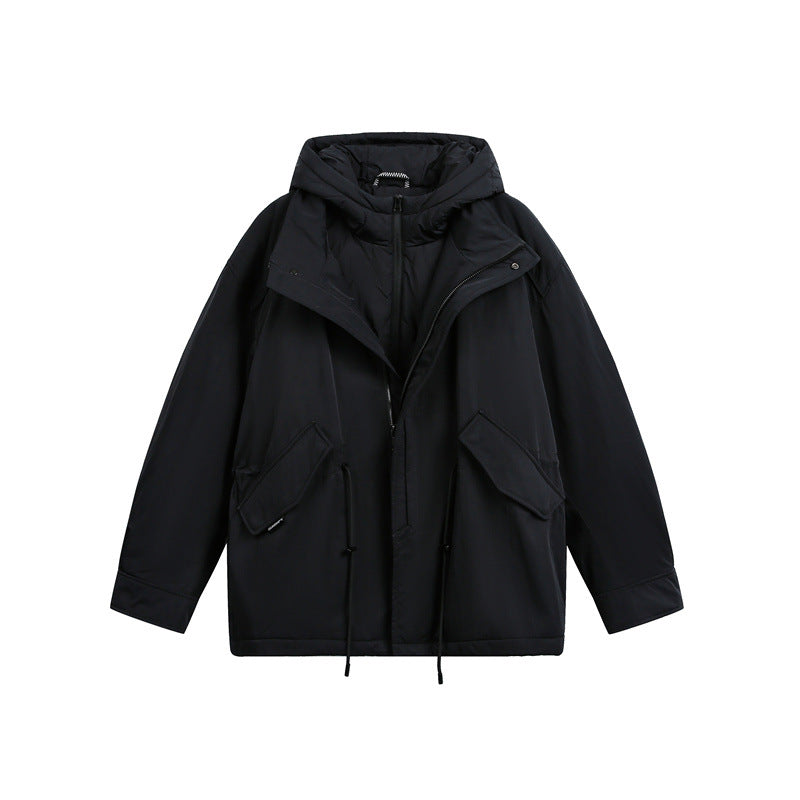 Men's Oversize Parka with Quilted Padding and Drawstring Mune Fashion