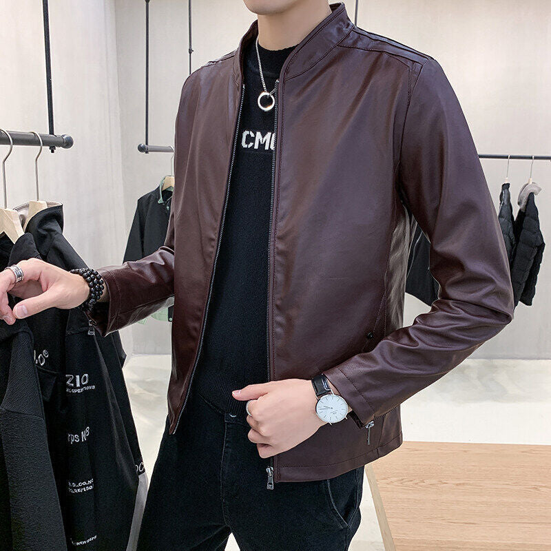 Men's Stylish Faux Leather Jacket Mune Fashion 1788322149