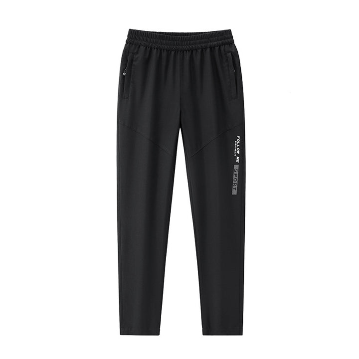Men's Sportive Tapered Jogging Pants with Elastic Waistband, Zipper Pockets and Breathable Functional Material Mune Fashion