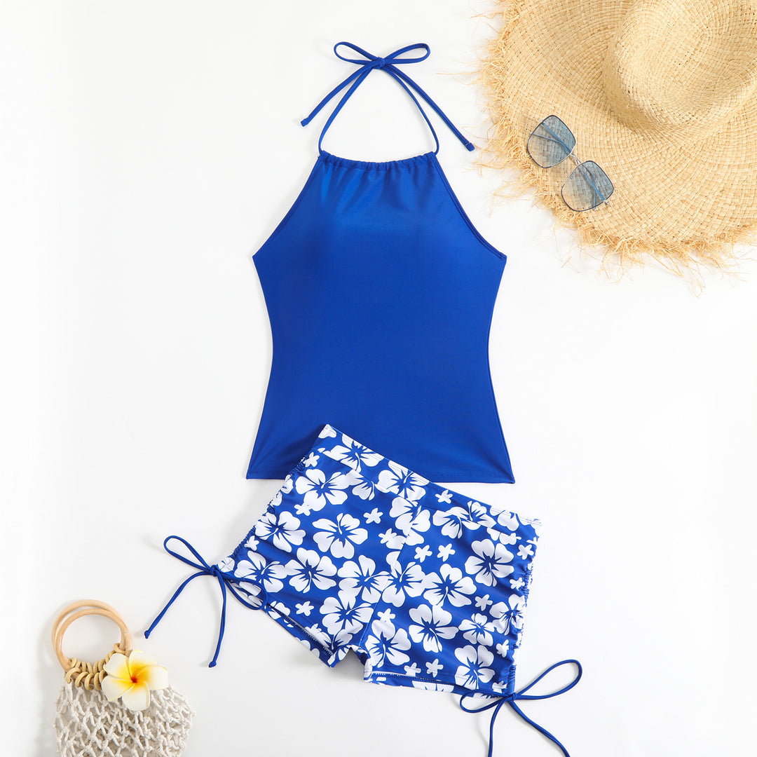 Ladies sporty bathing set with fashionable floral pattern Mune Fashion