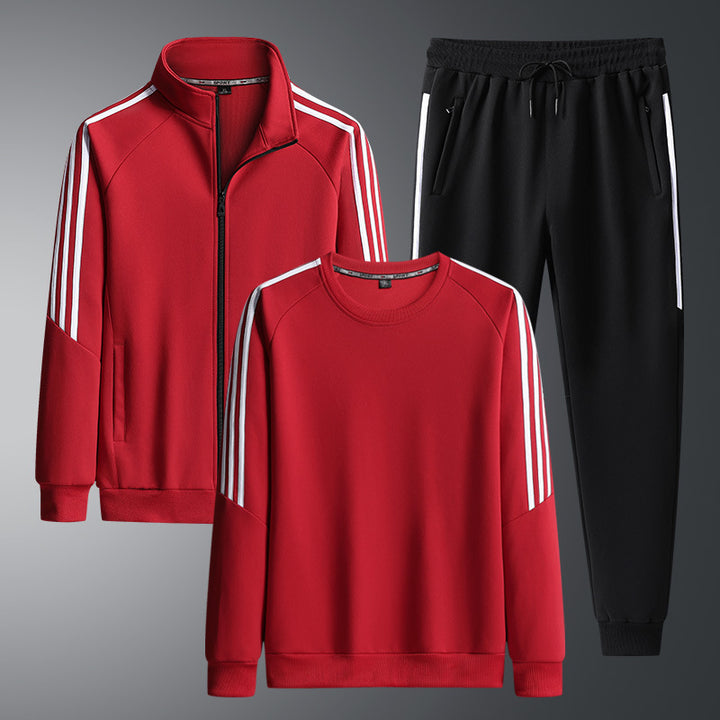 Men's tracksuit with zipper and elastic waistband