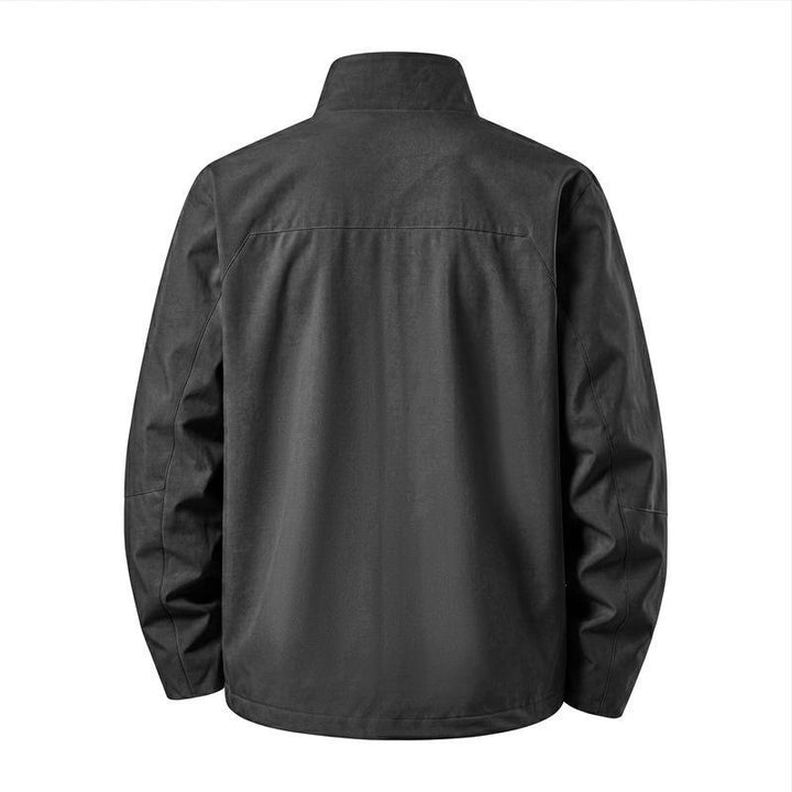Men's Lightweight Transitional Jacket with High Stand-Up Collar Mune Fashion