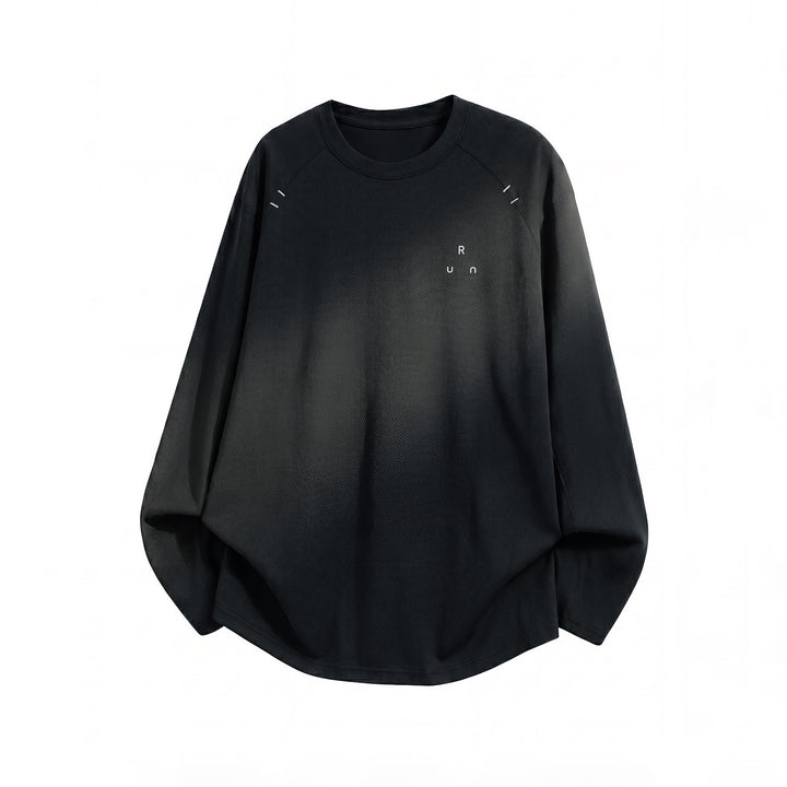 Unisex Oversize Round Neck Sweatshirt with Waffle Texture and Curved Hem Mune Fashion